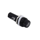 Electronic Spices 10a 250v Ac 6mm X 30mm Black Electrical Panel Mounted Screw Cap Cartridge Fuse Holder Pack of 10pcs