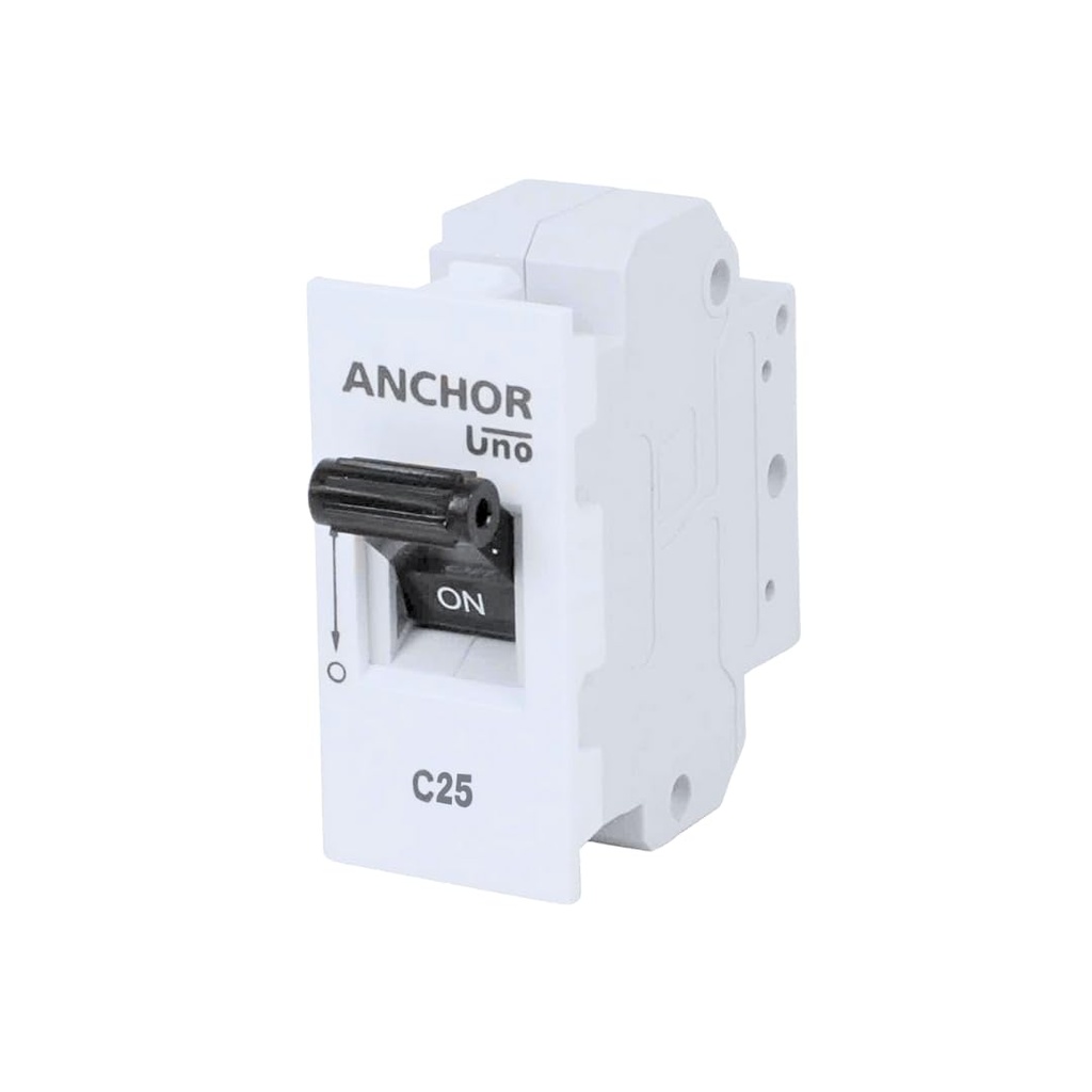 Anchor by Panasonic UNO Mini Roma 25 Amp Single Pole C Curve Mini MCB | Single Pole 25A Mini MCB (66155)