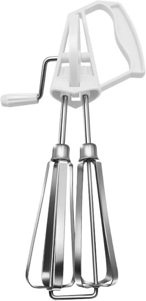 Manual Hand Mixer, Egg Beater Hand Crank 10in Stainless Steel Manual Hand Mixer Ergonomic Egg Beater Labor-saving Fast Stirring Egg Mixer Kitchen Tools for Cooking Baking
