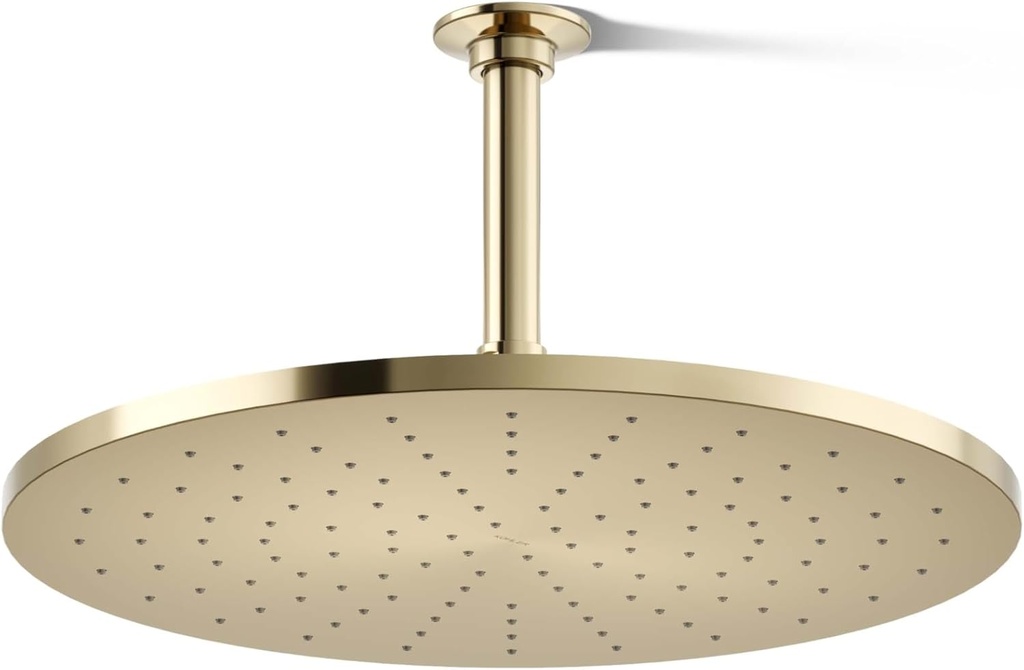 Kohler 13691-AF Contemporary Round 14” single-function rainhead, 2.5 gpm, Vibrant French Gold