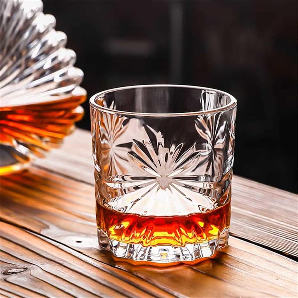 Engraving Embossment Whiskey Glasses Vintage Wine Cocktails Spirits Glass Bar Party Drinking Glasses