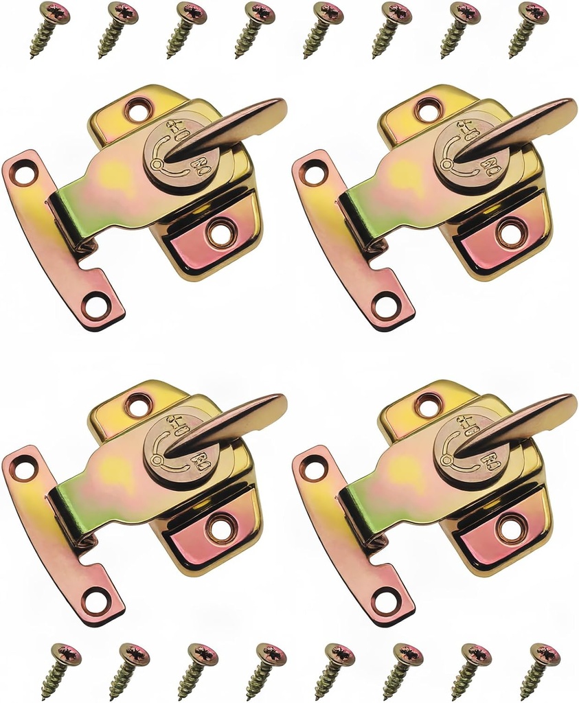 FDXGYH 4 Pack Dining Table Lock Heavy Duty Align-N-Lock Table Locks Leaf Buckle Connector with Screws for Extension Tables/Computer Workstations and Conference [Color zinc]