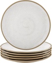 Yedio 10.5 Inch Ceramic Dinner Plates Set of 6 – Handcrafted Speckled Glaze Stoneware Plates for Pasta, Salad, Steak – Microwave, Oven & Dishwasher Safe – Rustic Modern Tableware for Home & Restaurant