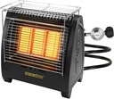 Propane Heater Indoor Outdoor, 15000 BTU Portable Buddy Heater Stove with 3 Heating Modes, ODS And Tip-Over Safety Protection for Garage, Camping, Yards, Patio - B