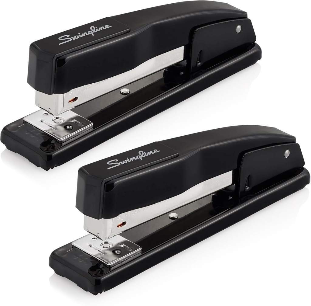 Swingline Commercial Stapler, 20 Sheet Capacity, Jam Free, Metal, 2 Pack, Black (44401AZ)