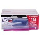 Ziploc 94602 Double Zipper Bags, Plastic, 1gal, 1.75mil, Clear w/Write-On Panel (Box of 250)