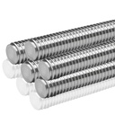 5 Pcs M6-1.0 Fully Threaded Rods 304 Stainless Steel Threads Studs Rods Long Threaded Screw Right Hand Threads, 250mm Length