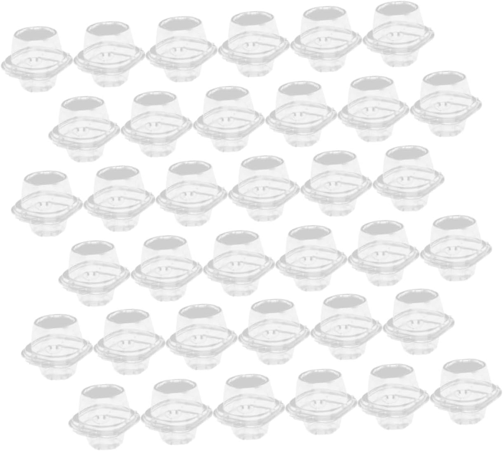 100pcs Plastic Cupcake Packing Boxes Individual Containers for Desserts Muffins and Treats Lightweight Easy to Carry for Gifting and Party Favors