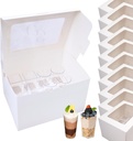 Dessert Shooter Box for 12; 3oz square and round shooter cups- 10 pack