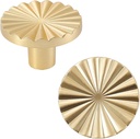 2 Pack Gold Cabinet knobs Kitchen Cabinet Pulls with Vintage Cupboard Drawers Hardware Dresser Drawer Handles Kitchen Cabinet Handles (Single Hole, 2 Pack, Brushed Gold)
