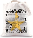 JNIAP 10 Duel Commandments Tote Bag Musical Lover Gift 10 Duel Commandments Gift Musical Canvas Bag