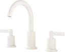Widespread Bathroom Faucet,Two Handle Bathroom Sink Faucet with Overflow Pop up Drain, 8 Inch Lavatory Faucet 3 Hole,Warm White Finished,F-2085-WW