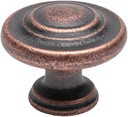 HARPOON Hardware Cabinet Drawer Knob 1-1/4‘’ Inch,Straight Top Ring Cabinet Drawer Round Pulls,10- Pack Antique Copper