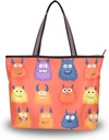Women Tote Bag Cute Monsters Print for Everyday & Travel, Handbag Purse Reusable Grocery Bag Large