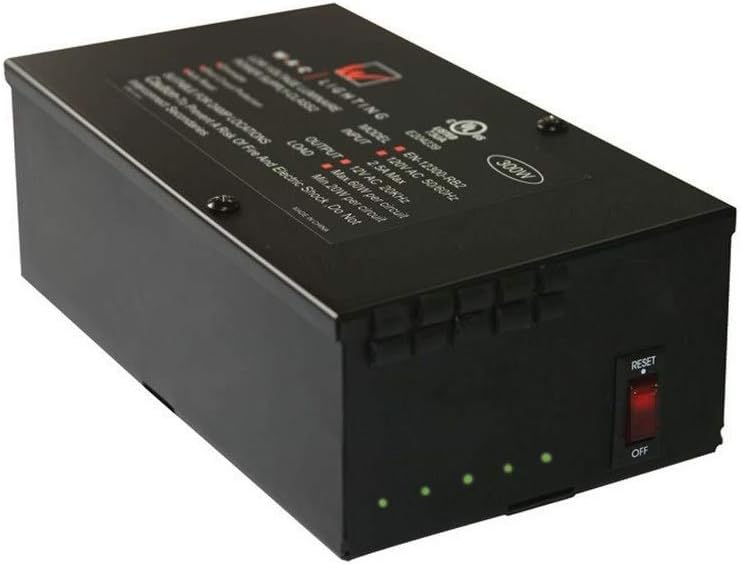WAC Lighting EN-12120-RB2 120V Input 12V Output 120W Remote Enclosed Electronic Transformer, Black