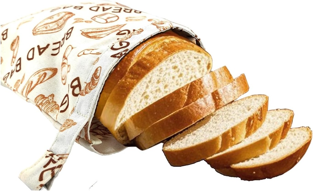 1pcs Reusable Beeswax Food Wraps Bread Bags for Homemade Bread Loaf, Food Storage Containers, Organic Cotton XL Sourdough Beeswax Bread Bag Supplies Sandwich Wrapper, Sustainable, Fresh Keeping