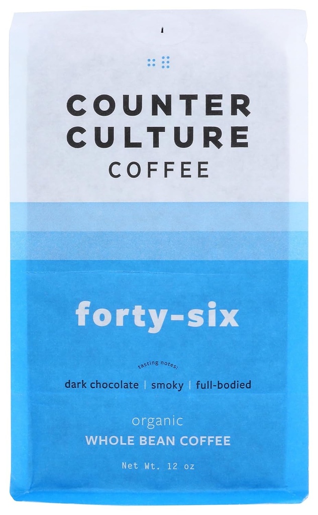 COUNTER CULTURE COFFEE dark roast Whole Bean Organic Number 46 12Ozcoffee, 12 OZ