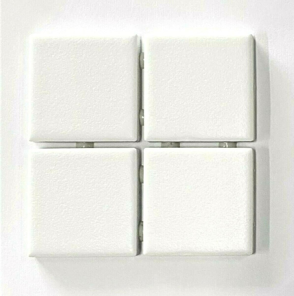 2" x 2" Essential White Matte Finish Ceramic Mosaic Tile Repair Sets (2" Individual Squares 5 Pack)