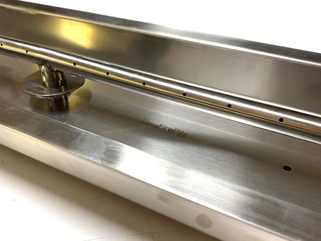 EasyFirePits Pre-Plumbed Natural Gas/Propane Fire Pit Linear T-Burner Pan & Full Combo Connection Kit (26.00, 24" T-Burner PAN 26X7 in)