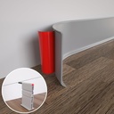 COUKIU Flexible Baseboard Molding Trim, 6 Inch x 20 Feet Self-Adhesive Vinyl Wall Base Cove Base, Peel and Stick Rubber Wall Base Moulding Trim(S152, Gray)