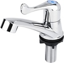 Water Tap One Tube Bathroom Faucet, Bathroom Sink Faucet Centerset with Drain Assembly, ABS Plastic Single Cold Faucet Water Tap Bathroom Basin Kitchen Sink Accessories(Fish Tail G1/2)