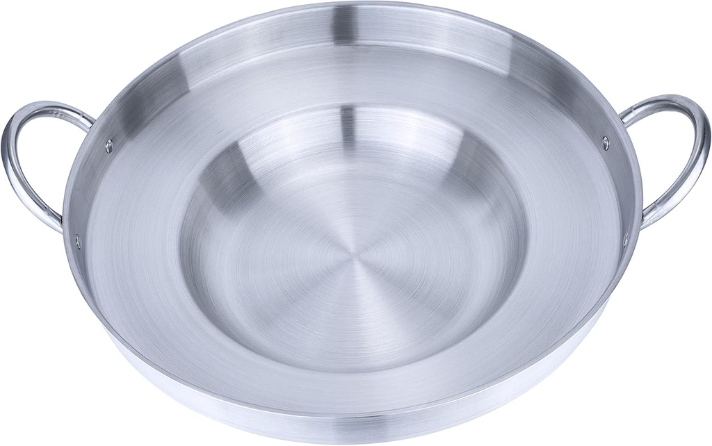 ARC 575, 23" Heavy Duty Stainless Steel Concave Discada Disc Cooker Cazo Griddle Fryer Cookware, Great Comal para Tacos Tortillas Maker, Griddle Cooking Camping