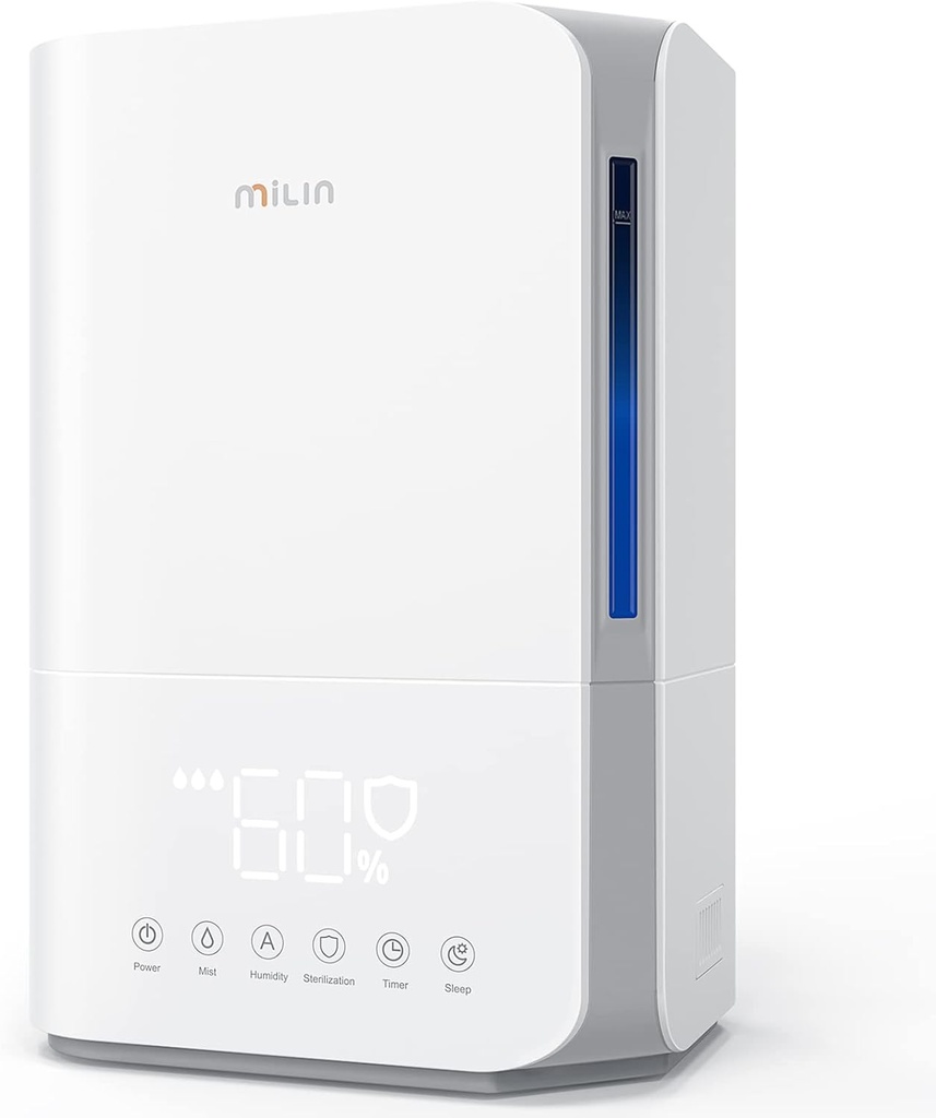 Humidifier for Large Room, Milin 1700w XL Air Fryer with 100 Recipes Cookbook, LED Touch Screen Electric Hot Air Fryer Oven with 7 Presets, 5.8 QT Digital Air Fryer with 7 Presets, Non-stick