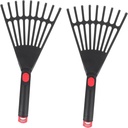 2pcs Plastic Garden Rakes for Grass and Dead Leaves, Practical Gardening Tools for Lawn Care, Lightweight Hand Rakes for Loosening Soil and Collecting Debris
