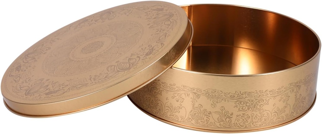 Large Cake Box Lids Tinplate Candy Storage Box Metal Cookie Containers Set for Baking