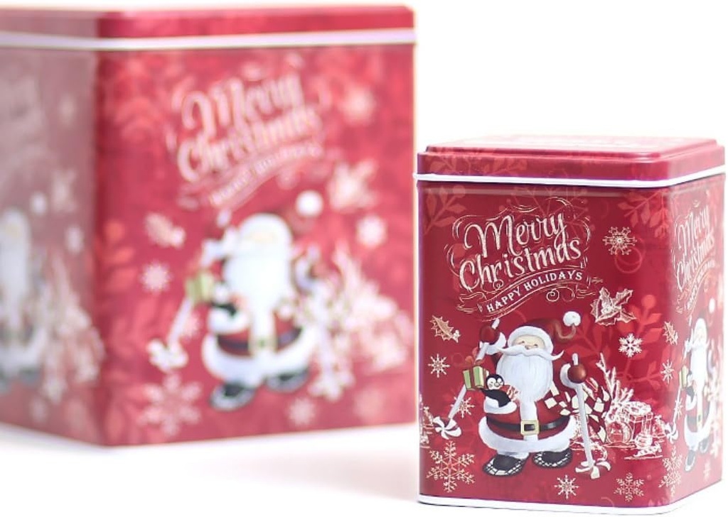 Christmas Cookie Tins Set of 3,Decorative Cookie Gift Tins Cookie Jars Nesting Tins