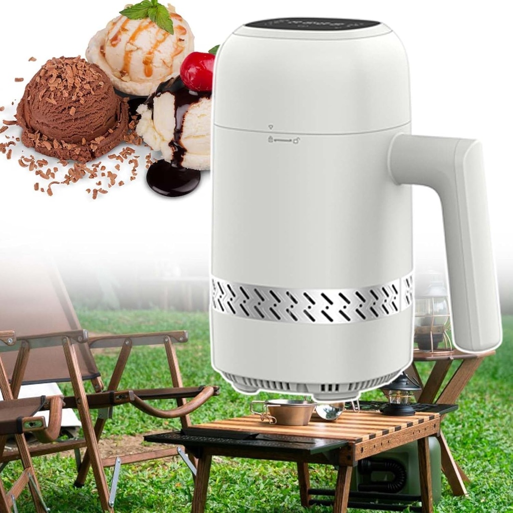 Smart Ice Cream Maker, 300Ml Capacity,Led Display,For Indoor/Outdoor