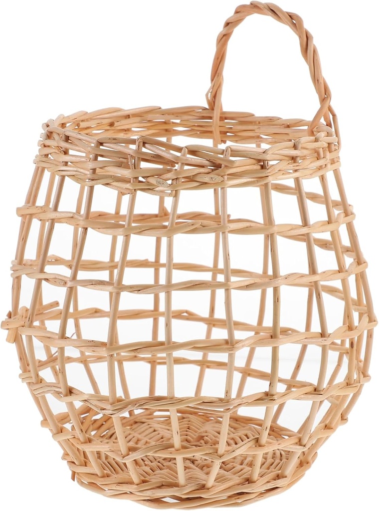 LIFKOME Wicker Basket Rattan Storage Basket Woven Flower Decor for Kitchen Garden Random