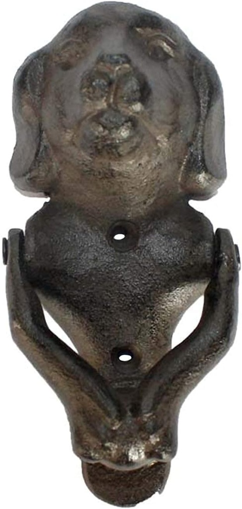 Door Handle Delicate Dog Door Knocker Knob Front Door Farmhouse Yard Large Cabin Gate Shackle Vintage Finish Loud Cast Iron Knobs Handcrafted Homce