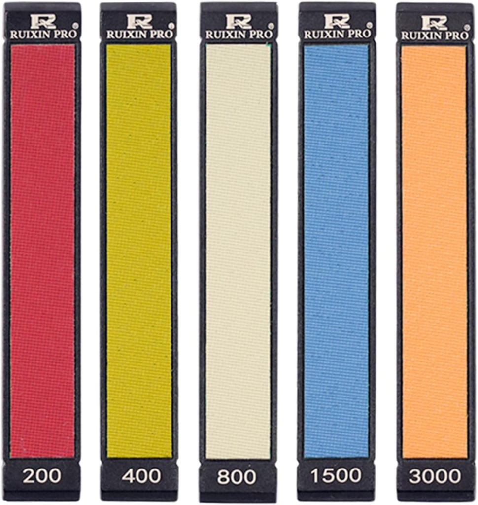 5PCS Diamond Sharpening Stones, #200#400#800#1500#3000 Grit for Knife Sharpening Fixed-Angle Kit, Professional Whetstone Kit for Kitchen Outdoor