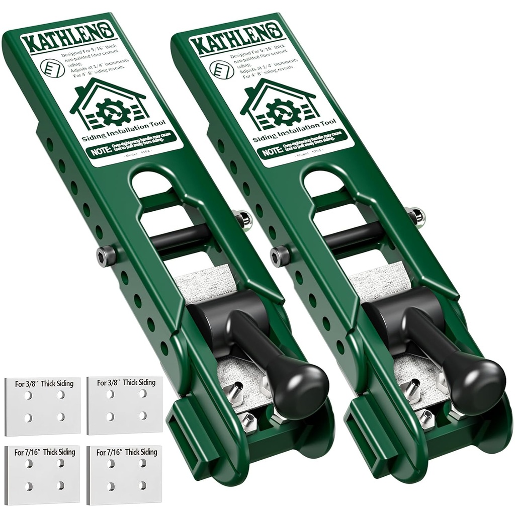 Pro Siding Installation Tools, Siding Gauge Tools, Adjustable Reveal, Heavy-Duty Polycarbonate Build with Non-Slip Pads, Fits 5/16", 3/8", 7/16" Boards – 2 Pack