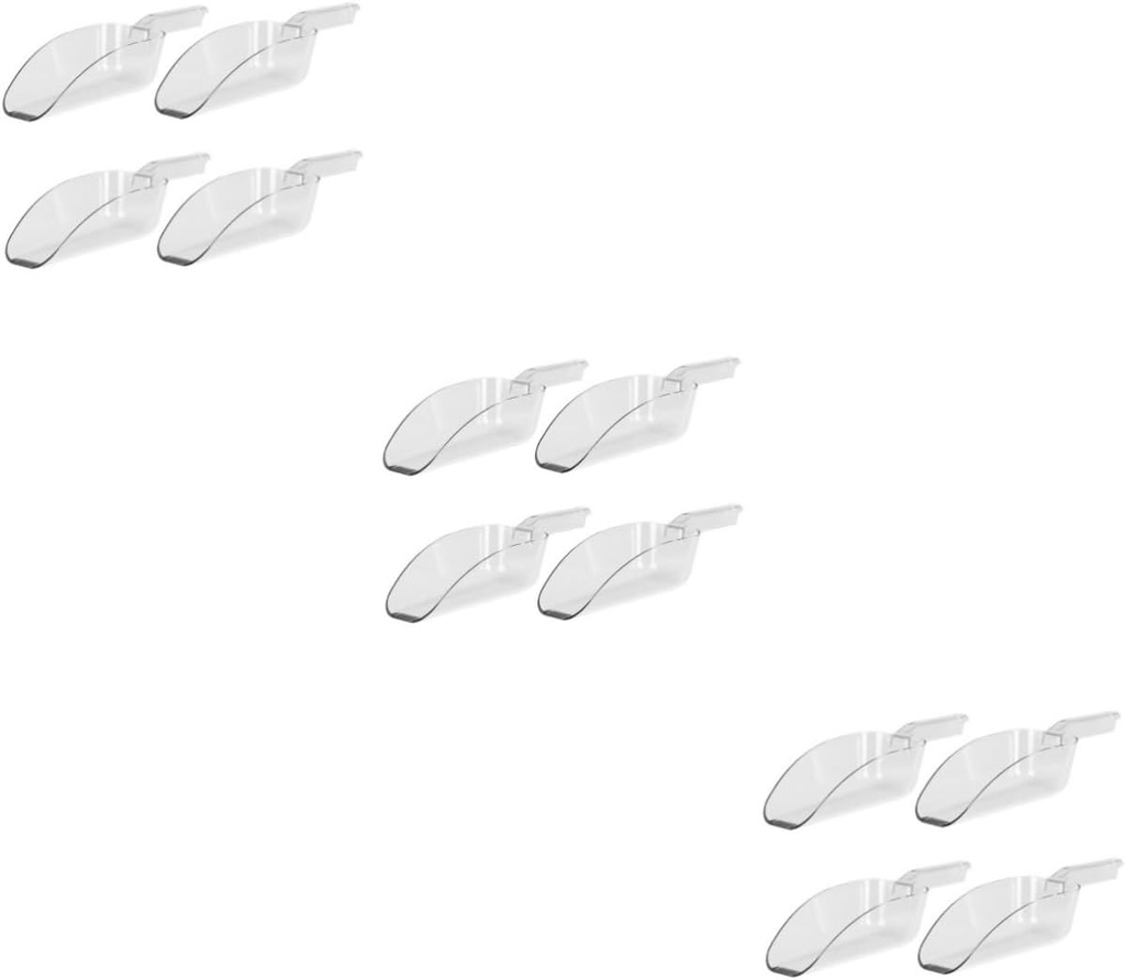 12pcs Multi-functional Ice Scoops Versatile Shovel for Baking Flour and Popcorn Smooth Design Comfortable Grip for Home and Kitchen Use