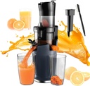 Juice Squeeze Machines,Automatic Slow Juicers, 200 W High-Torque Motor,78 Mm Feed Trough, High Juice Yield, Suitable for Home/Commercial Use
