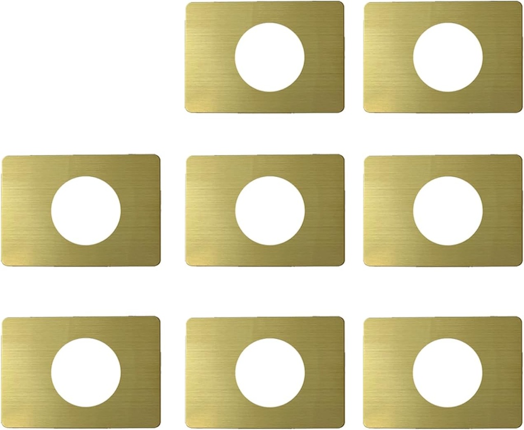 Door Reinforcement Plate, Door Lock Repair Plate, Door Knob/Lever/Deadbolt Fixing Filler Cover Plate, Gold Finish (8PCS)
