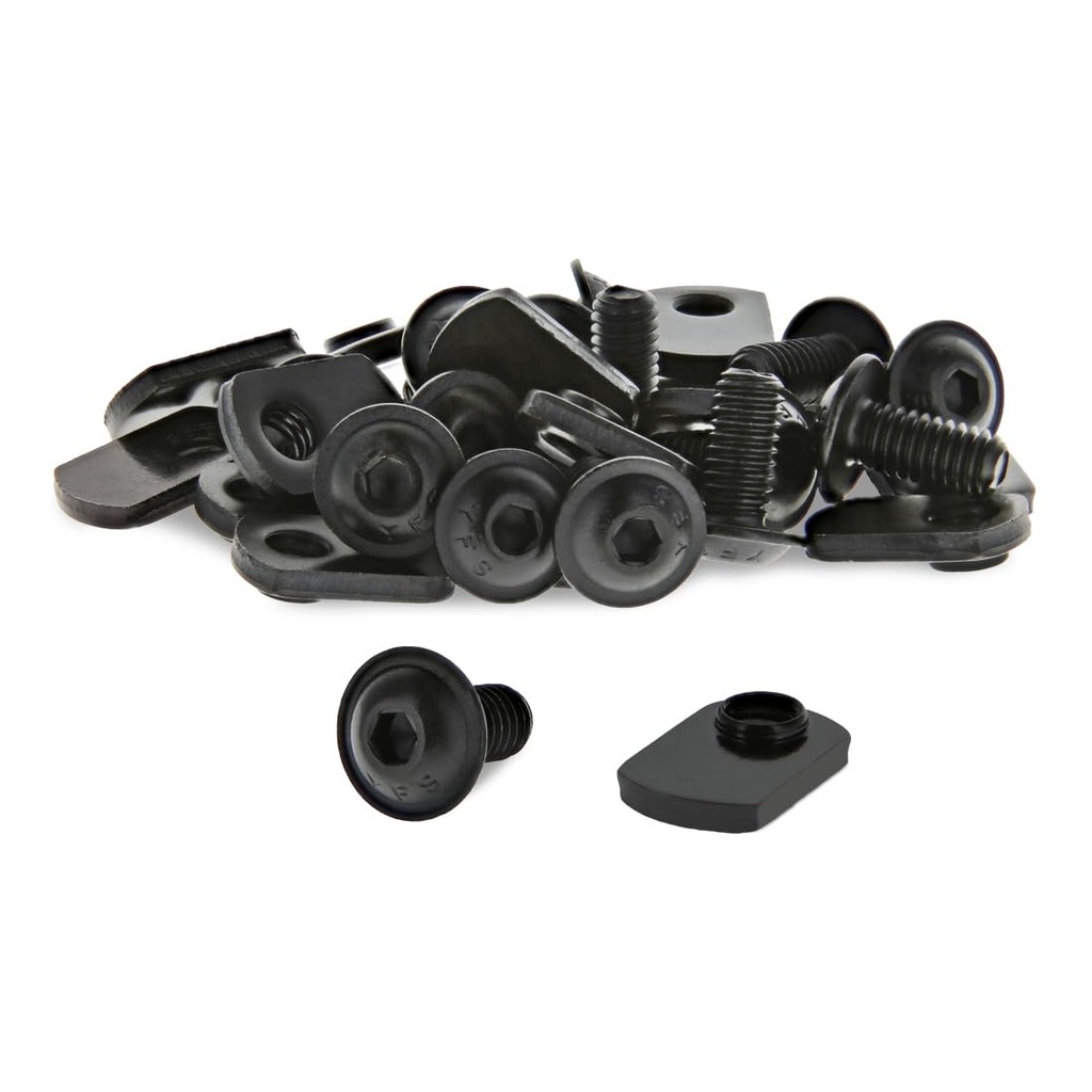 8020, 3320, 15 Series, 5/16-18 x 0.687 Inch Flanged Button Head Socket Cap Screw Bolt (FBHSCS) with Slide-in Economy T-Nut Hardware Combo (25 Pack)