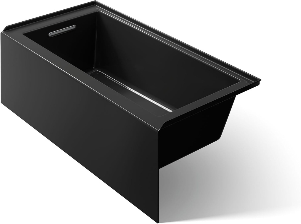 Kohler 1956-LA-7 Underscore® 60" x 30" alcove bath, left drain, Black Black