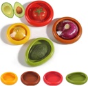 Avocado Saver and Tomato Holder – Set of 4 Reusable Food Storage Containers for Fridge – BPA-Free Produce Keepers for Onion, Lemon, Garlic, and More