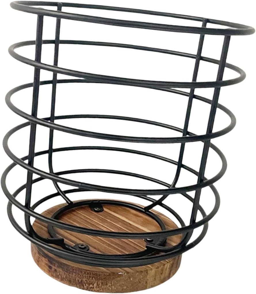 Coffee Pod Holder Coffee Pod Organizer, Coffee Capsule Holder, Coffee Capsule Basket for Countertop, Black Round Base