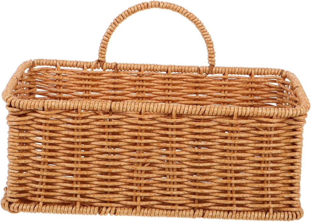 Alipis Vintage Wall Mounted Hanging Fruit Basket Rattan Storage Basket for Kitchen Portable Elegant Onion Garlic Vegetable Organizer