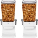 OXO Good Grips Countertop Cereal Dispenser, Clear/White (Pack of 2)