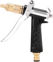 High Pressure Nozzle, Easy to Operate, Watering Nozzle, Sturdy, Rustproof, Allcopper Watering Nozzle, Hand Grip with Quick Connector, Watering Nozzle