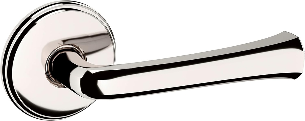 Baldwin 5112.Pass 5112 Passage Door Lever Set with 5075 Rose from The Estate Collection - Lifetime Polished Nickel