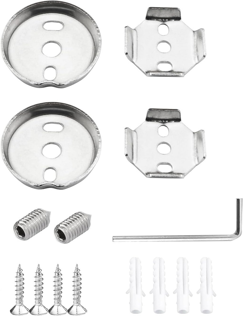 1 Set Towel Bar Replacement Parts Silver with Screw Wrench for Replacing Wall Mounted Toilet Paper Holder 1.65/1.35inch Stainless Steel Screw Kit