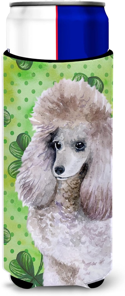 Caroline's Treasures Poodle St Patrick's Decorative Can Hugger, Slim, Multicolor