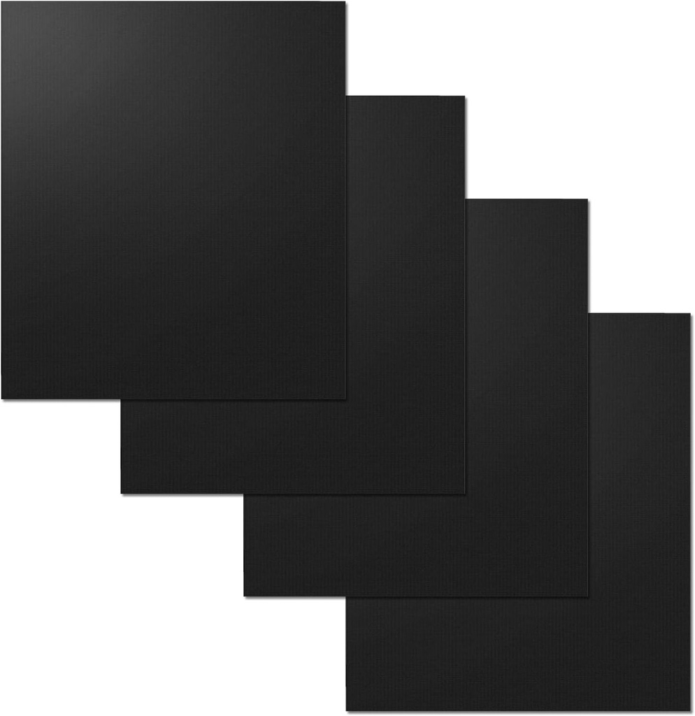 SP101 Fryer Oven Liners, 4 Pack Black 12"x12" Heat Resistant, Non-Stick Baking Mats Compatible with Ninja Foodi Air, Reusable Toaster Oven Accessories for Baking, Grilling, Air Frying