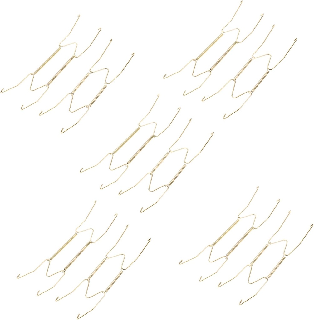 10pcs Invisible Plate Hanger Spring Hook for Wall Display Wire Plate Holders Easy to Install and Remove for Art Displays and Collectibles